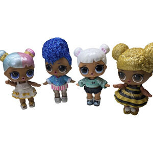 LOL Surprise Dolls Lot Of 4 Mini Dolls MGA With Drink Bottle 2016/17/19 Toys